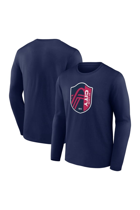 Men's Navy St. Louis City SC Official Logo Long Sleeve T-Shirt