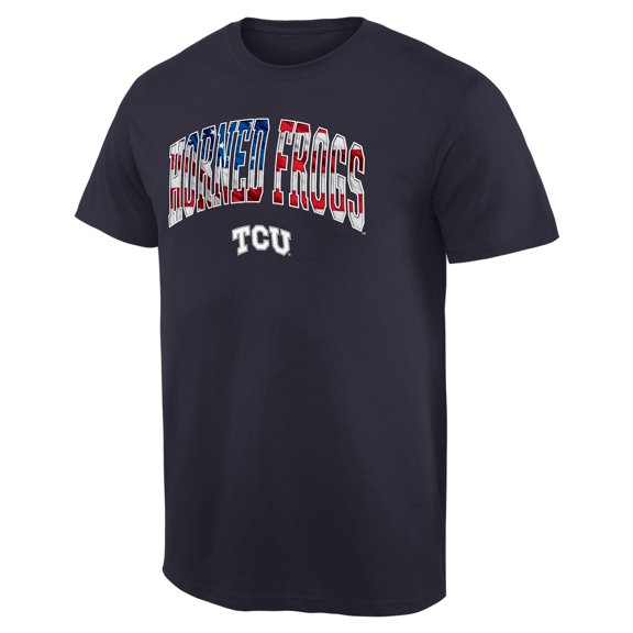 Men's Navy TCU Horned Frogs Banner Arch T-Shirt