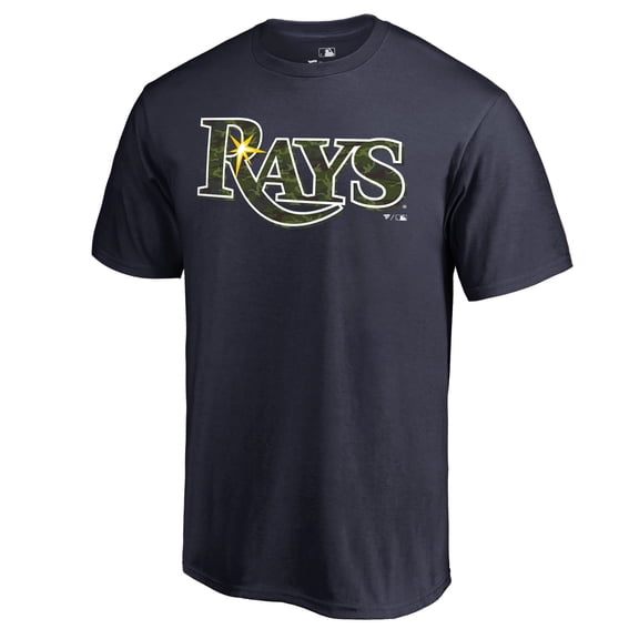 Men's Navy Tampa Bay Rays Armed Forces Wordmark T-Shirt