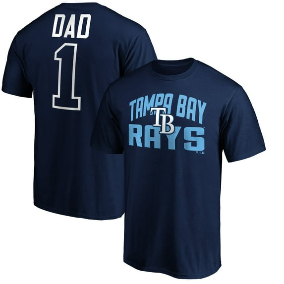 Men's Navy Tampa Bay Rays Father's Day #1 Dad T-Shirt