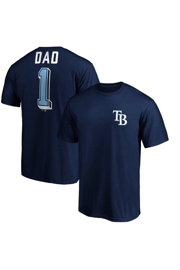 Men's Navy Tampa Bay Rays Number One Dad T-Shirt