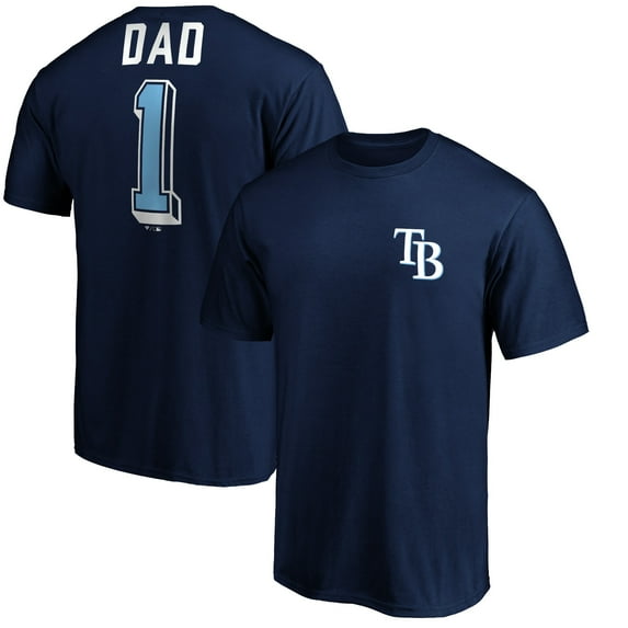 Men's Navy Tampa Bay Rays Number One Dad T-Shirt