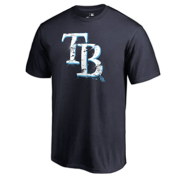 Men's Navy Tampa Bay Rays Splatter Logo T-Shirt