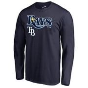 Mens Navy Tampa Bay Rays Team Lockup Long Sleeve T-Shirt