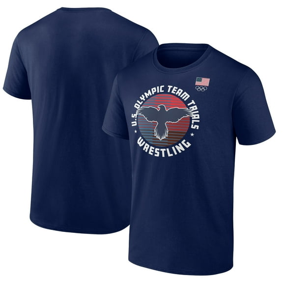 Men's Navy Team USA U.S. Olympic Team Wrestling Trials Determined Bars T-Shirt