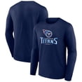 thumbnail image 1 of Men's Navy Tennessee Titans Logo Team Lockup Long Sleeve T-Shirt, 1 of 3