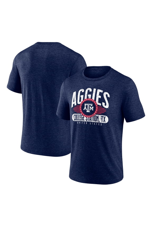 Men's Navy Texas A&M Aggies Badge of Honor Tri-Blend T-Shirt