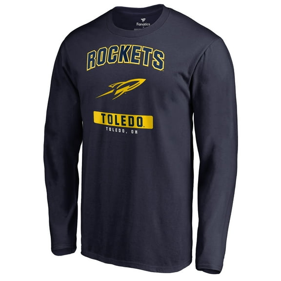 Men's Navy Toledo Rockets Campus Icon Long Sleeve T-Shirt
