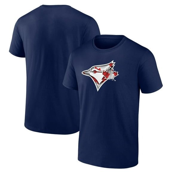 Men's Navy Toronto Blue Jays Banner Wave Logo T-Shirt