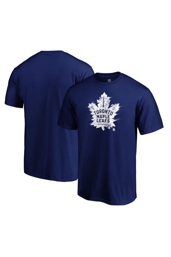 Men's Navy Toronto Maple Leafs Splatter Logo T-Shirt