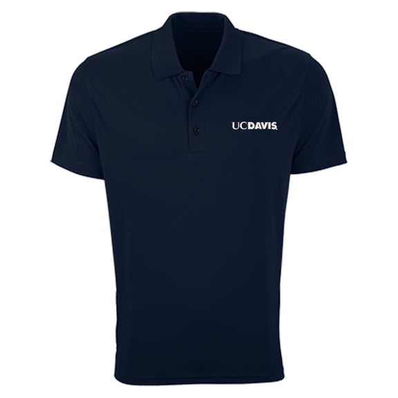 Men's Navy UC Davis Aggies Big & Tall Vansport Omega Tech Polo