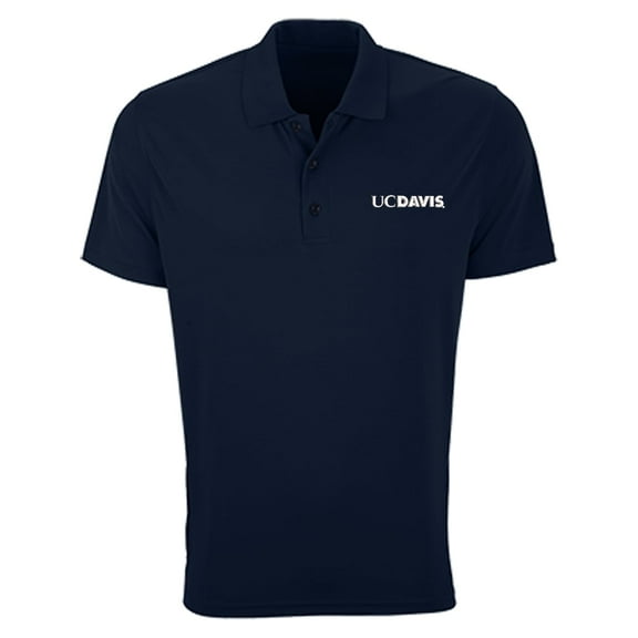 Men's Navy UC Davis Aggies Big & Tall Vansport Omega Tech Polo