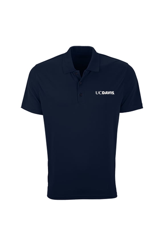Men's Navy UC Davis Aggies Big & Tall Vansport Omega Tech Polo