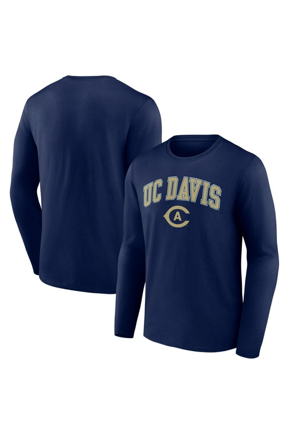 Men's Navy UC Davis Aggies Campus Long Sleeve T-Shirt