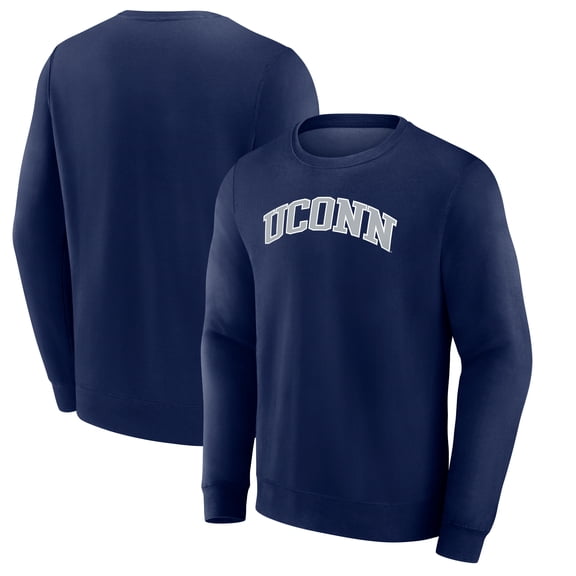 Men's Navy UConn Huskies Short Name Fleece Pullover Sweatshirt