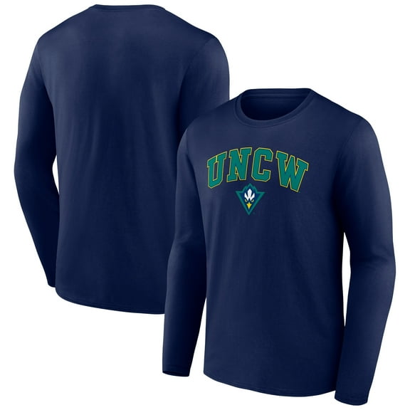 Men's Navy UNC Wilmington Seahawks Campus Long Sleeve T-Shirt