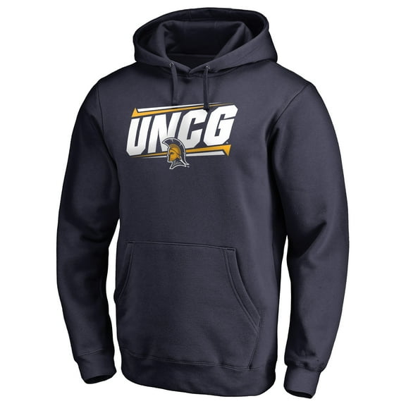 Men's Navy UNCG Spartans Double Bar Pullover Hoodie