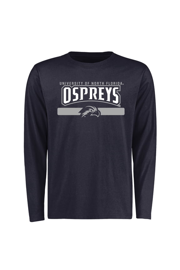 Men's Navy UNF Ospreys Team Strong Long Sleeve T-Shirt