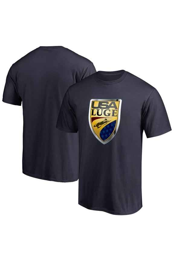 Men's Navy USA Luge Primary Logo T-Shirt