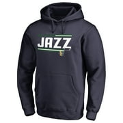 Mens Navy Utah Jazz Onside Stripe Pullover Hoodie
