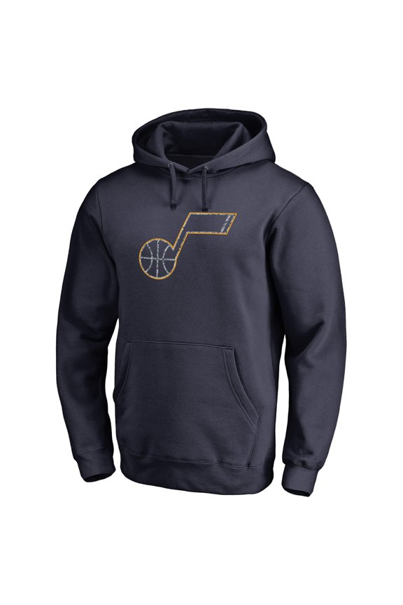 Men's Navy Utah Jazz Static Logo Pullover Hoodie