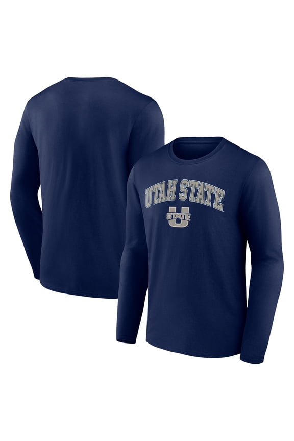Men's Navy Utah State Aggies Campus Long Sleeve T-Shirt