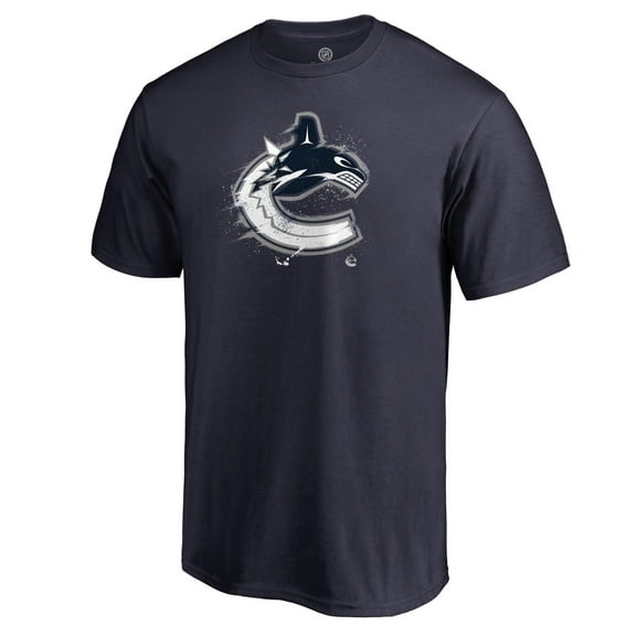 Men's Navy Vancouver Canucks Splatter Logo T-Shirt