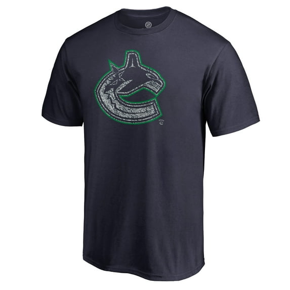 Men's Navy Vancouver Canucks Static Logo T-Shirt