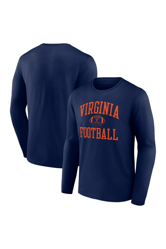 Men's Navy Virginia Cavaliers First Sprint Team Long Sleeve T-Shirt