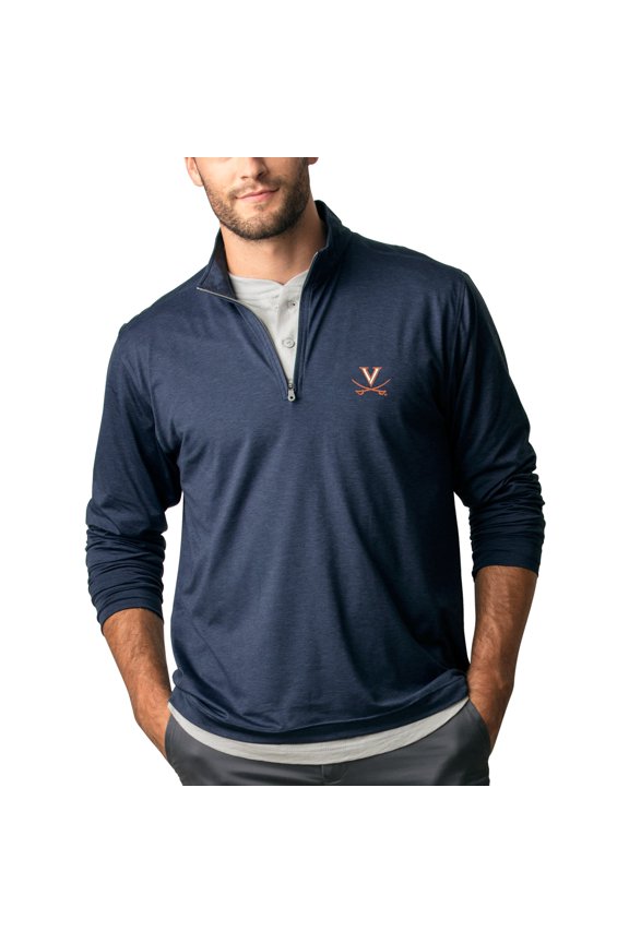 Men's Navy Virginia Cavaliers Zen Quarter-Zip Jacket