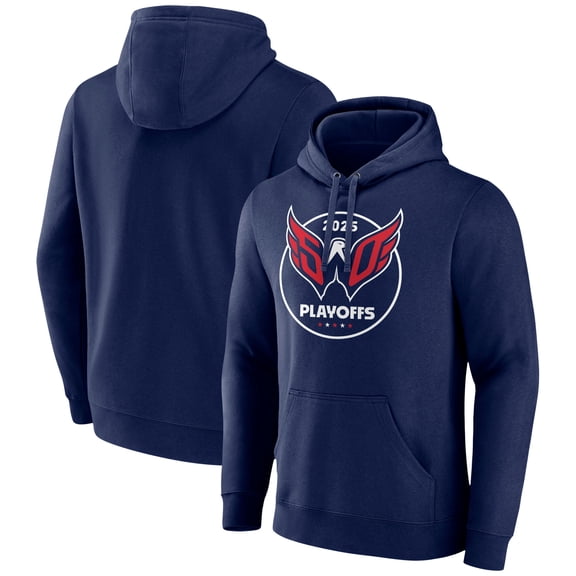 Men's Navy Washington Capitals 2025 Stanley Cup Playoffs Pullover Hoodie