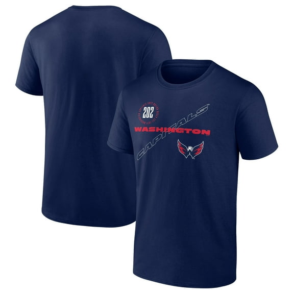 Men's Navy Washington Capitals CrossWise T-Shirt