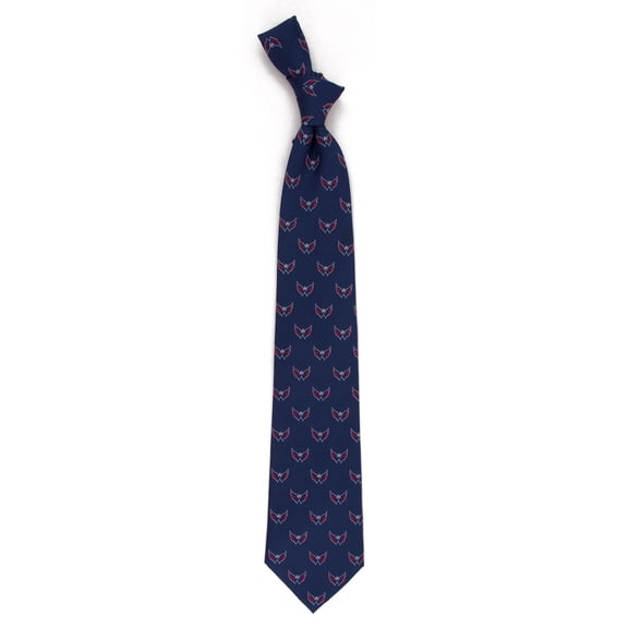 Men's Navy Washington Capitals Echo Woven Silk Tie