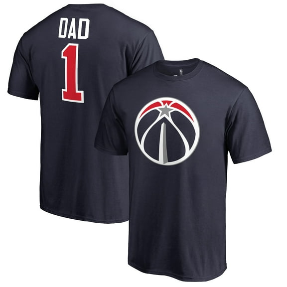 Men's Navy Washington Wizards #1 Dad T-Shirt