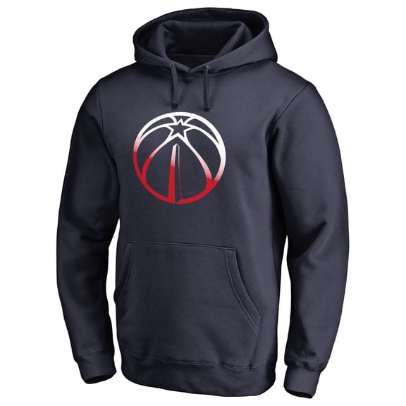 Men's Navy Washington Wizards Gradient Logo Pullover Hoodie