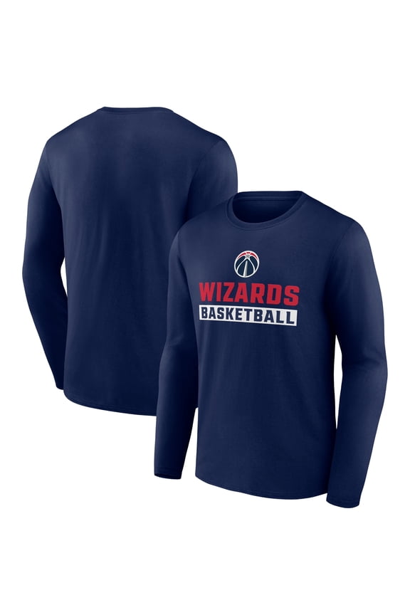 Men's Navy Washington Wizards Let's Go Long Sleeve T-Shirt
