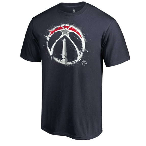 Men's Navy Washington Wizards Splatter Logo T-Shirt
