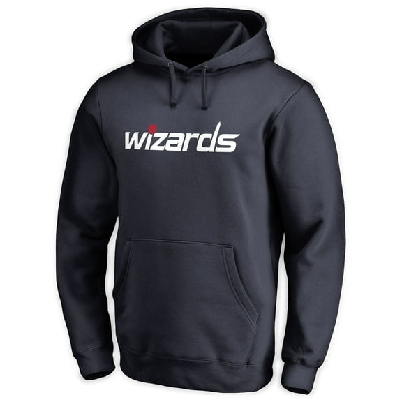 Men's Navy Washington Wizards Wordmark Pullover Hoodie