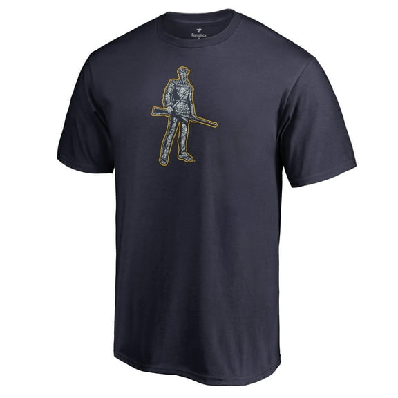 Men's Navy West Virginia Mountaineers Static Logo T-Shirt