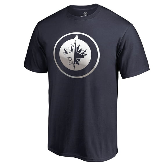 Men's Navy Winnipeg Jets Gradient Logo T-Shirt