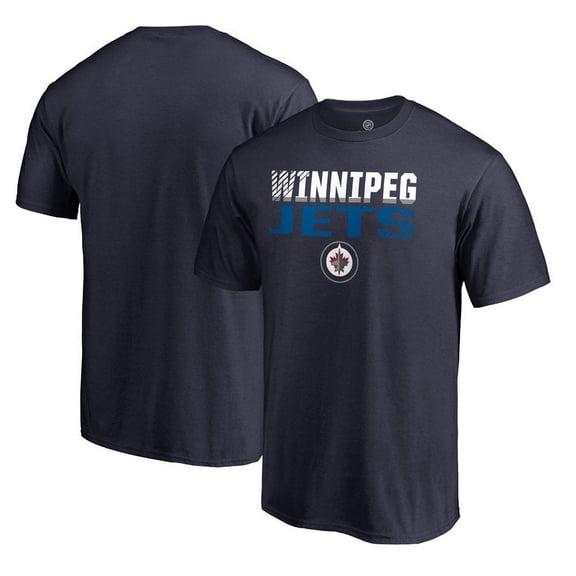 Men's Navy Winnipeg Jets Iconic Collection Fade Out T-Shirt