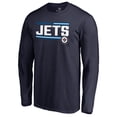 thumbnail image 1 of Men's Navy Winnipeg Jets Iconic Collection On Side Stripe Long Sleeve T-Shirt, 1 of 3