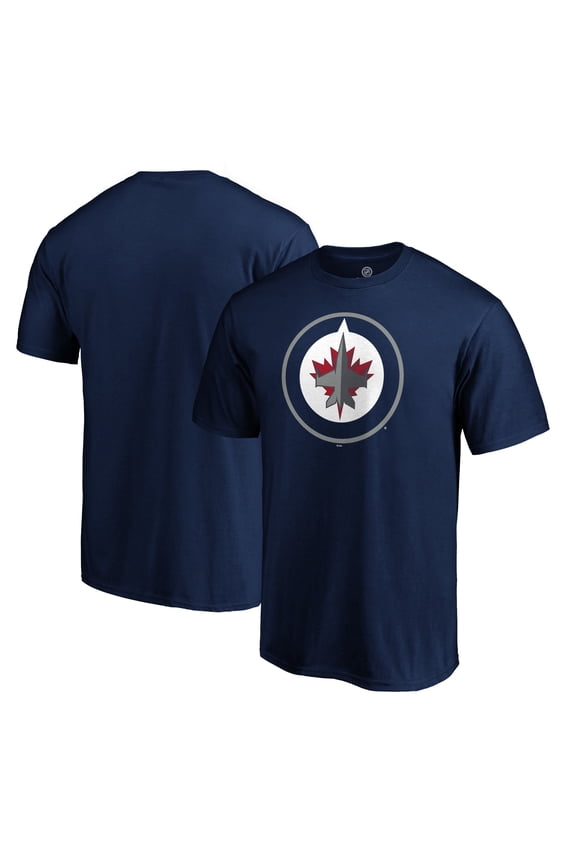 Men's Navy Winnipeg Jets Primary Logo Short Sleeve T-Shirt