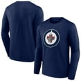 thumbnail image 1 of Men's Navy Winnipeg Jets Primary Logo Team Long Sleeve T-Shirt, 1 of 3