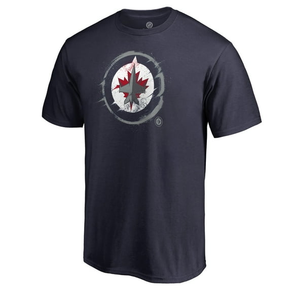 Men's Navy Winnipeg Jets Splatter Logo T-Shirt