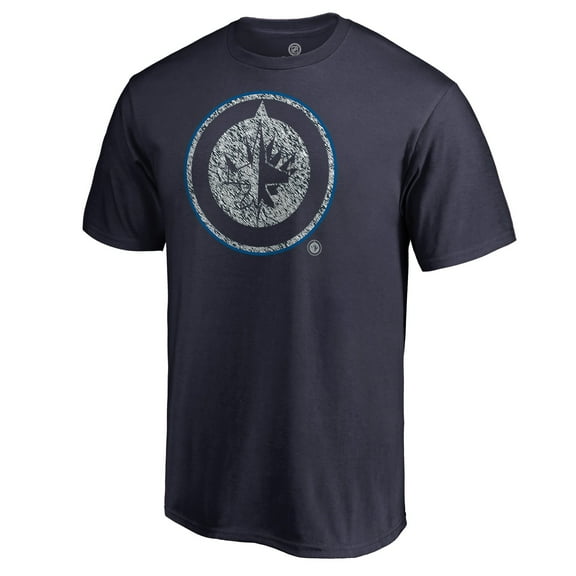 Men's Navy Winnipeg Jets Static Logo T-Shirt