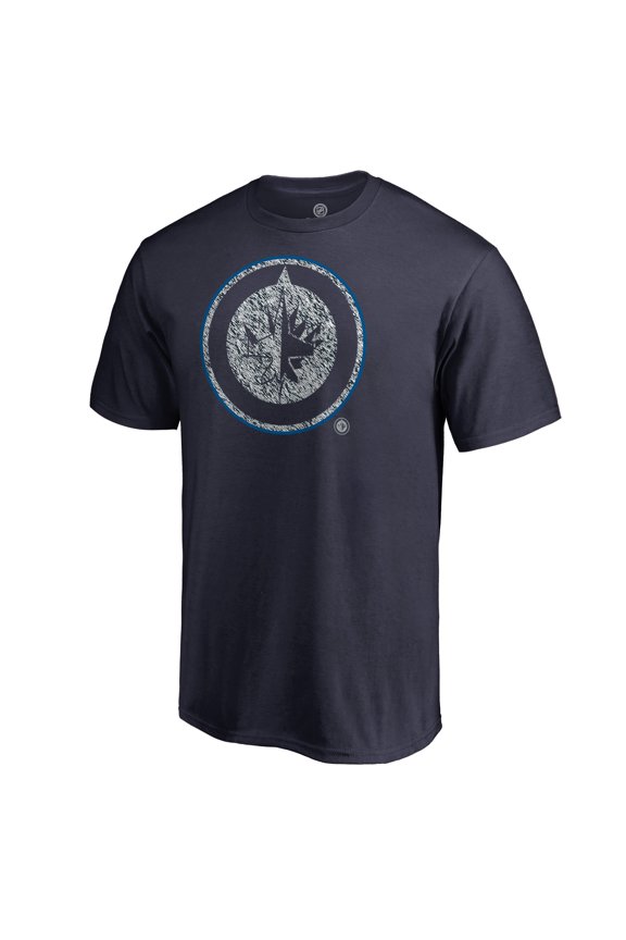 Men's Navy Winnipeg Jets Static Logo T-Shirt