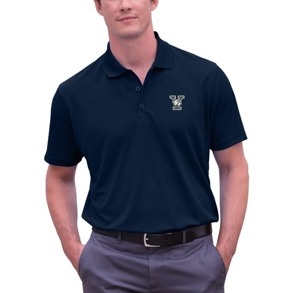 Men's Navy Yale Bulldogs Big & Tall Vansport Omega Tech Polo