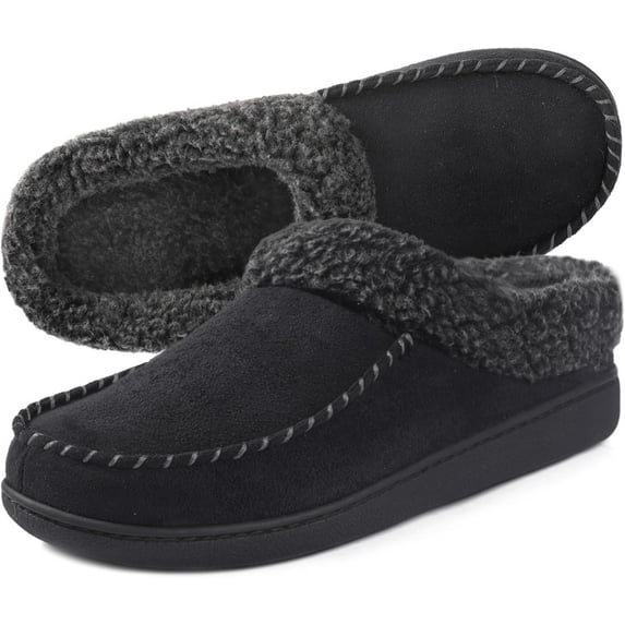 Men's Nealon Moccasin Clog Slipper, Slip on Indoor/Outdoor House Shoes
