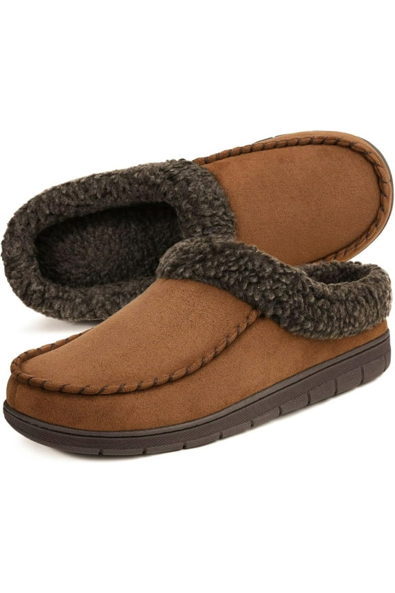 Men's Nealon Moccasin Clog Slipper, Slip on Indoor/Outdoor House Shoes
